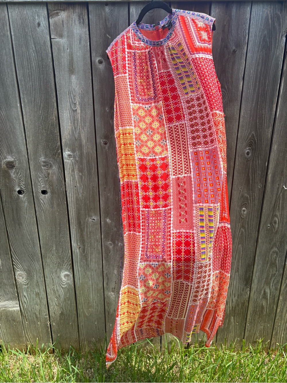 NWT Anthropologie Patchworked Sol Maxi Dress By Tanvi Kedia size large - Picture 9 of 10